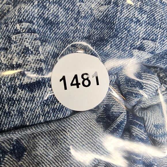 Womens Mossimo Denim High Rise Medium Wash Cuffed Textured Size 8 - Picture 9 of 9